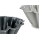 Molde para Repostería Kinvara HH477 Gris claro Gris oscuro Silicona 1,5 L 24,5 x 10 x 24,5 cm (6 Unidades)
