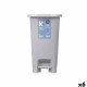 Papelera con Pedal ABK-142 1 Gris Plástico 25 L (6 Unidades)
