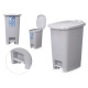 Papelera con Pedal ABK-142 1 Gris Plástico 25 L (6 Unidades)