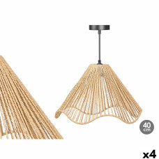 Lámpara de Techo 23B545C Negro Natural Metal Papel Plástico 40 W 40 x 25 x 40 cm (4 Unidades)
