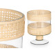 Portavelas SG-29685 Transparente Natural Vidrio Ratán 15 x 20 x 15 cm (6 Unidades)