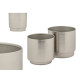 Set de Macetas 40055-S Plateado Hierro 18 x 16,5 x 18 cm 16 x 15,5 x 16 cm (6 Unidades)