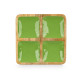 Tray with Compartments MALI-991 G Green 31 x 3 x 3 cm (6 Units)
