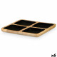 Bandeja con Compartimentos MALI-991 B Negro 31 x 3 x 31 cm (6 Unidades)