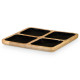 Bandeja con Compartimentos MALI-991 B Negro 31 x 3 x 31 cm (6 Unidades)