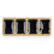 Bandeja con Compartimentos MALI-941 B Negro 46 x 3 x 17 cm (6 Unidades)