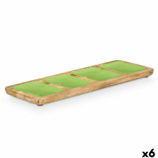 Tray with Compartments MALI-941 G Green 46 x 3 x 17 cm (6 Units)
