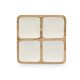 Bandeja con Compartimentos MALI-991 W Blanco 29,5 x 3 x 29,5 cm (6 Unidades)