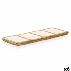 Bandeja con Compartimentos MALI941 W Blanco 46 x 3 x 17 cm (6 Unidades)