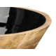 Bowl MALI-701 B Black Enamel Mango wood 24,3 x 10,5 x 24,3 cm (6 Units)