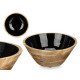 Bowl MALI-701 B Black Enamel Mango wood 24,3 x 10,5 x 24,3 cm (6 Units)
