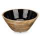 Bowl MALI-701 B Black Enamel Mango wood 24,3 x 10,5 x 24,3 cm (6 Units)