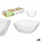 Juego de Cuencos Vivalto TP70165BK/BH Transparente Vidrio 20 x 20 x 8 cm 10,3 x 10,3 x 5,5 cm (4 Unidades)