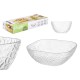 Juego de Cuencos Vivalto TP70165BK/BH Transparente Vidrio 20 x 20 x 8 cm 10,3 x 10,3 x 5,5 cm (4 Unidades)