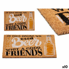 Felpudo Beer Estampado PVC Fibra de coco 60 x 2 x 40 cm (10 Unidades)