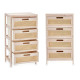 Cajonera Rattan Natural 40 x 73 x 29 cm 4 cajones