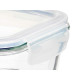 Fiambrera Vivalto 90549 Transparente Silicona Vidrio de Borosilicato 1 L 22 x 7 x 16,5 cm (12 Unidades)