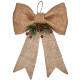 Adorno Navideño Lazo Marrón Rojo Verde Fibra natural 19 x 3 x 26 cm (24 Unidades)