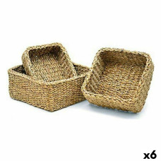 Juego de Cestos Marrón Algas marinas (6 Unidades)