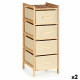 Cajonera Crema Madera Textil 34 x 84,5 x 36 cm (2 Unidades)