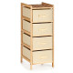 Cajonera Crema Madera Textil 34 x 84,5 x 36 cm (2 Unidades)