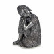 Figura Decorativa Buda Sentado Plateado 20 x 30 x 20 cm (4 Unidades)