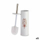 Escobilla para el Baño Berilo Art Nouveau Blanco Bronce Acero Plástico 9,5 x 37,5 x 9,5 cm (12 Unidades)