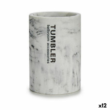 Portacepillos de Dientes Tumbler Blanco Resina 7,5 x 10,2 x 7,5 cm (12 Unidades)