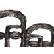 Decorative Figure Face Black 27 x 32,5 x 10,5 cm (4 Units)