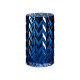 Vase Engraving Ear (of wheat) Blue Crystal 11,3 x 19,5 x 11,3 cm (6 Units)