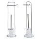 Portarrollos de Papel Higiénico con Soporte para Escobilla Berilo W2930A Blanco Plateado Metal 16,5 x 59 x 16,5 cm (6 Unidades)