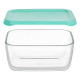 Fiambrera Pasabahce Snow Verde Transparente Vidrio Polietileno 790 ml 16,3 x 7,4 x 11,4 cm (12 Unidades)