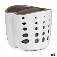 Portaestropajos para Fregadero Kinvara CC14373-1 Polietileno Poliestireno 9,7 x 8,5 x 9,7 cm Doble (12 Unidades)