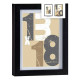 Photo frame 18 x 23 x 2,5 cm Black Glass MDF Wood (6 Units)