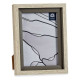 Photo frame 17 x 2 x 21,8 cm Crystal Grey Beige Plastic (6 Units)