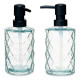 Dispensador de Jabón Berilo CN-B5463VB-1-367 Transparente Cristal Plástico Diamante 410 ml 9 x 18 x 7 cm (12 Unidades)
