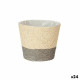 Planter Ibergarden 86439 Grey Natural Rope Plastic 15 x 15 x 14 cm (24 Units)