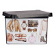 Caja de Almacenaje Kipit Vintage Plástico Vintage 22 L 30 x 23,5 x 40 cm Con asas