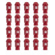 Set Tuercas OMP 7075 40 mm M14 x 1,50 20 uds Rojo