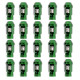 Set Tuercas OMP 7075 40 mm M12 x 1,50 20 uds Verde
