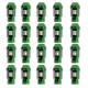 Set Nuts OMP 7075 40 mm M12 x 1,25 20 uds Green
