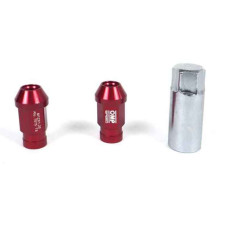 Set Tuercas OMP 7075 M12 x 1,25 40 mm 20 uds Rojo
