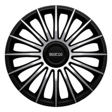 Tapacubos Sparco Torino CS5 Negro Plateado 15