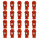 Set Nuts OMP 7075 Orange 20 uds M14 x 1,25