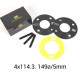 Set de Separadores OMP 4 x 114 64,1 M12 x 1,5 5 mm
