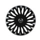 Tapacubos OMP Stinger Speed Negro Plateado 14