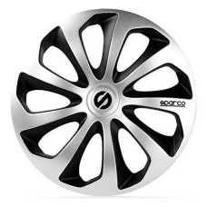Tapacubos Sparco Sicilia CS5 Negro Plateado 14