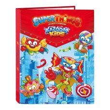 Ring binder SuperThings Kazoom Kids Red Light Blue A4 (25 mm)