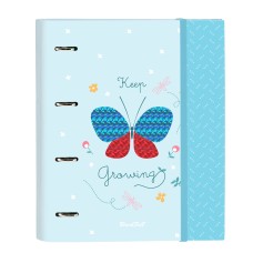 Ring binder BlackFit8 Mariposa A4 Light Blue (27 x 32 x 3.5 cm)