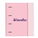 Ring binder Benetton Vichy A4 Pink (27 x 32 x 3.5 cm)